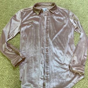 Velvet button up